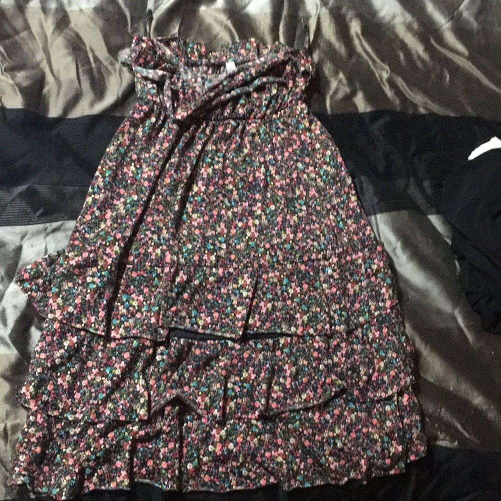 Strapless floral dress